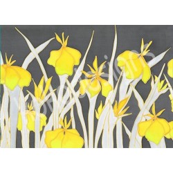 Yellow iris print floorlight