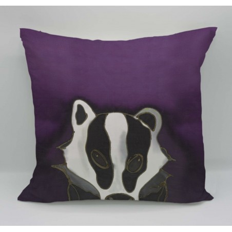 Badger cotton print cushion
