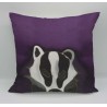 Badger cotton print cushion