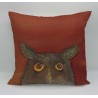 Owl cotton print cushion
