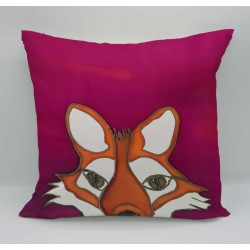 Fox cotton print cushion