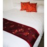 Honeysuckle silk table runner/ bed shawl