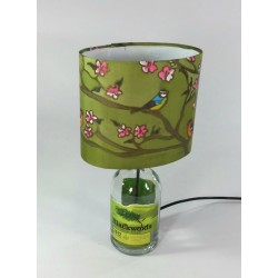 Into the garden Gin bottle table lamp and silk shade