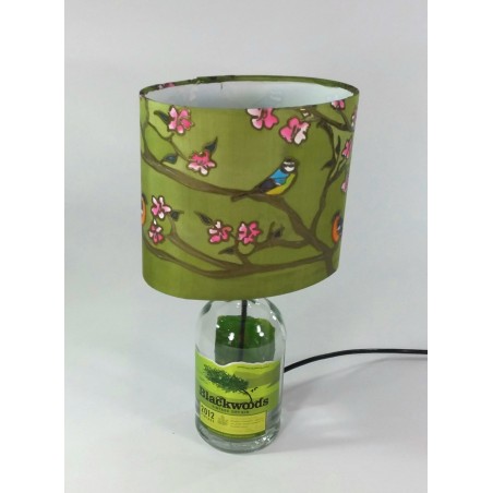 Into the garden Gin bottle table lamp and silk shade
