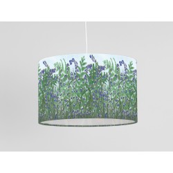 Ferns and Bluebells print ceiling shade