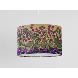 Red Campion silk ceiling shade