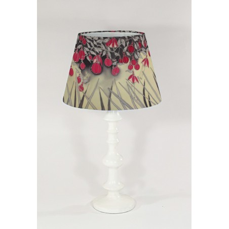 Fuchsia silk tapered lampshade