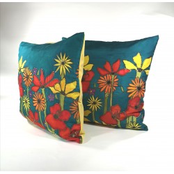 Summer Meadow silk cushion