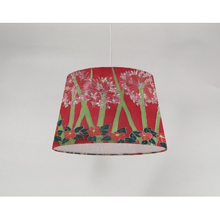 Pink agapanthus silk ceiling cone shade