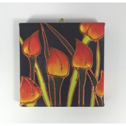 Tulips mini silk canvas