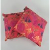 Dusky Hedgerow silk cushion (pair)