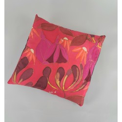 Dusky Hedgerow silk cushion