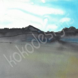 Muckish from Ards silk painting