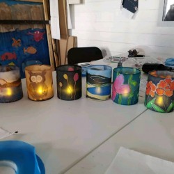 Lanterns made in beginners workshop