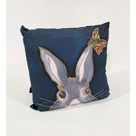 Rabbit cotton print cushion