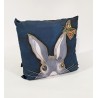 Rabbit cotton print cushion