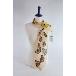 Butterfly (skinny) silk scarf