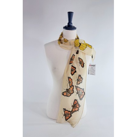 Butterfly (skinny) silk scarf