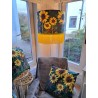 Sunflower silk floor drum shade