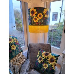 Sunflower silk cushion