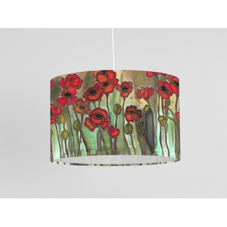 Wild Poppies print ceiling shade