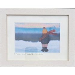 Beach in all weathers bamboo print -snow