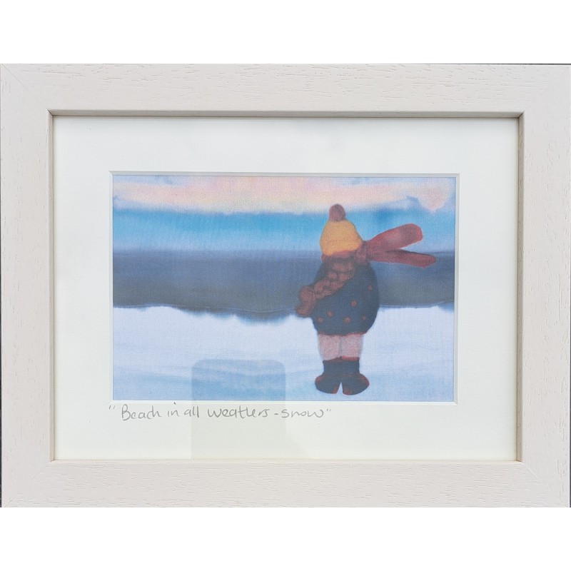 Beach in all weathers bamboo print -snow