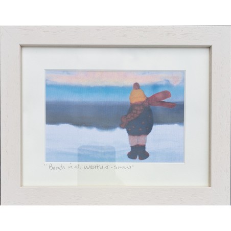 Beach in all weathers bamboo print -snow