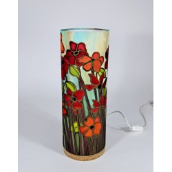 Wild poppy silk tablelight