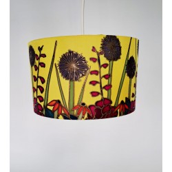 Yellow Garden silk ceiling shade