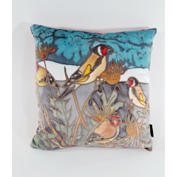 Goldfinches velvet print...